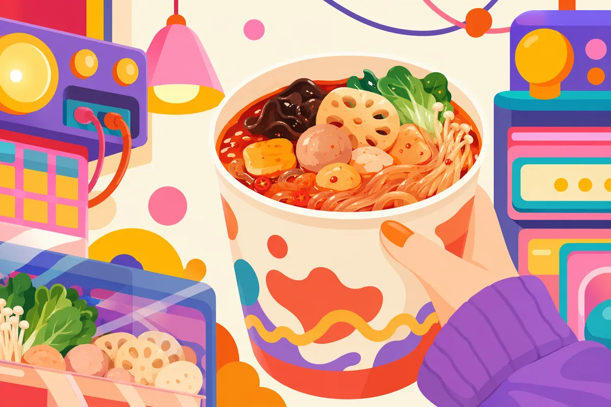 秋葉原エリアの麻辣湯(マーラータン)イメージイラスト