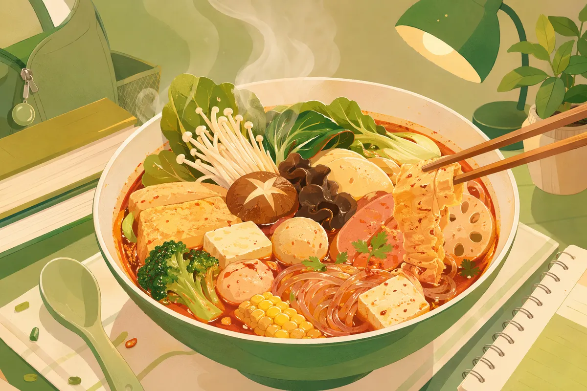 八王子エリアの麻辣湯（マーラータン）イメージイラスト