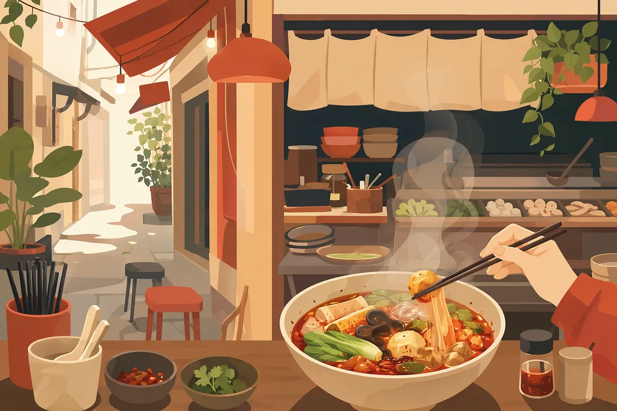 その他のエリアの麻辣湯(マーラータン)イメージイラスト