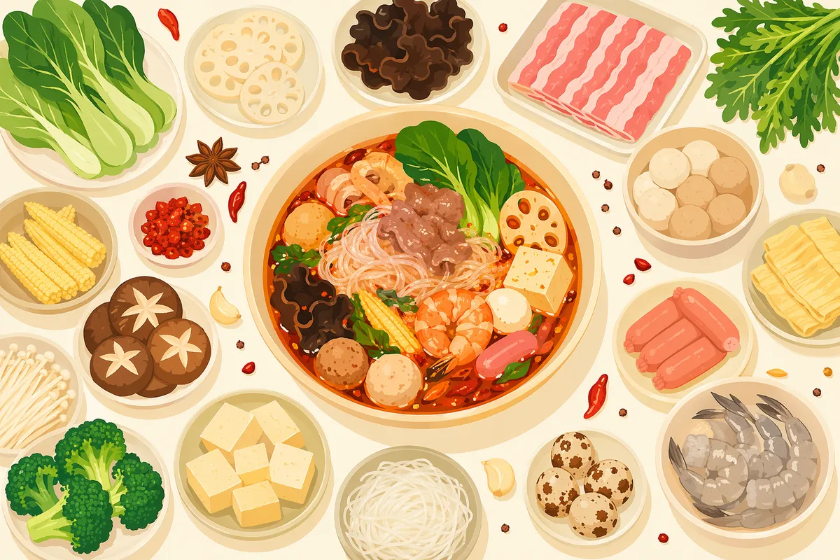 その他のエリアの麻辣湯(マーラータン)イメージイラスト
