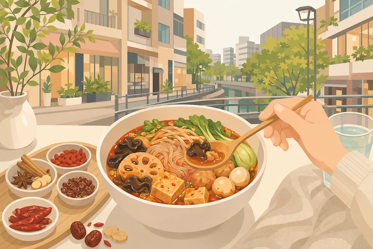 恵比寿・中目黒エリアの麻辣湯(マーラータン)イメージイラスト