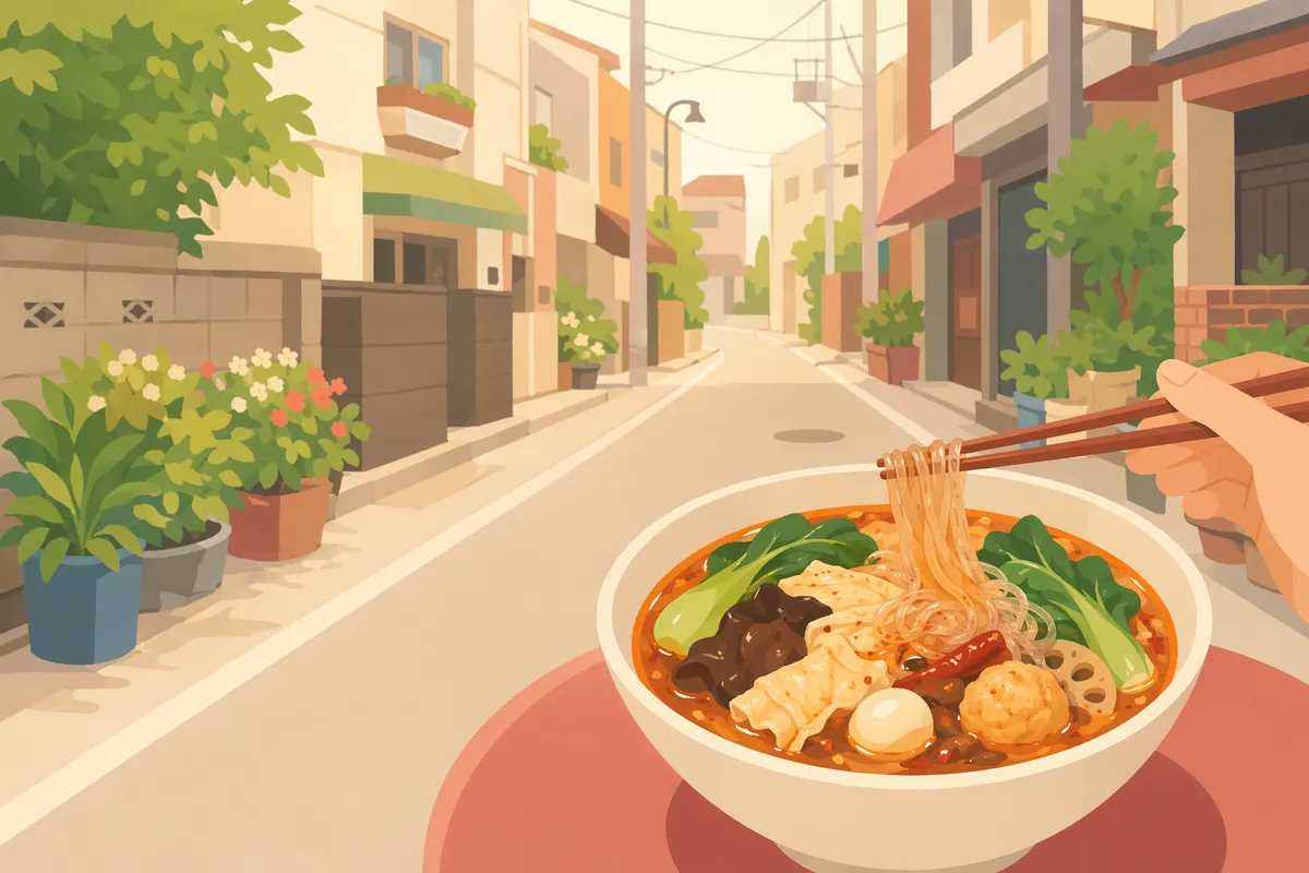 その他のエリアの麻辣湯(マーラータン)イメージイラスト