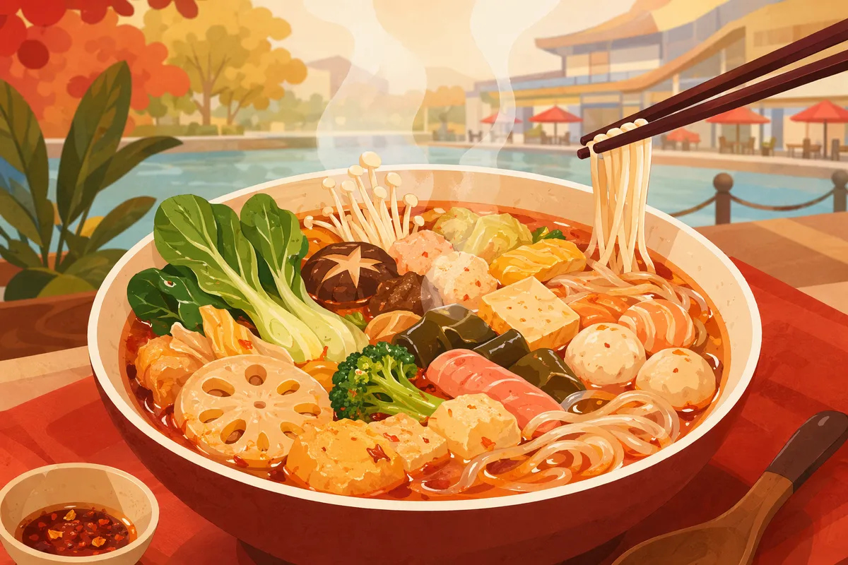 越谷エリアの麻辣湯(マーラータン)イメージイラスト
