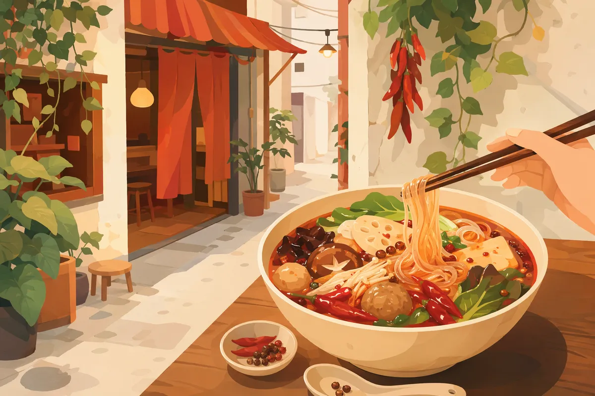 その他のエリアの麻辣湯(マーラータン)イメージイラスト