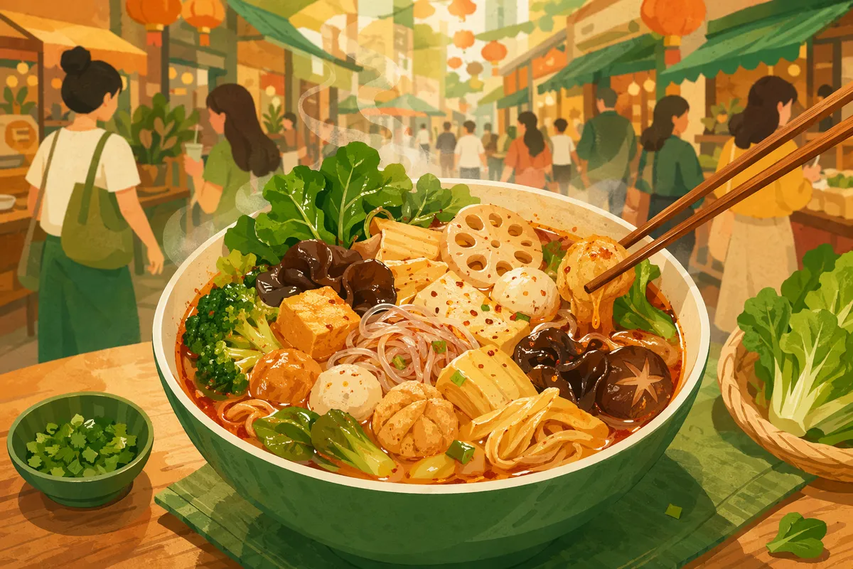 町田エリアの麻辣湯（マーラータン）イメージイラスト
