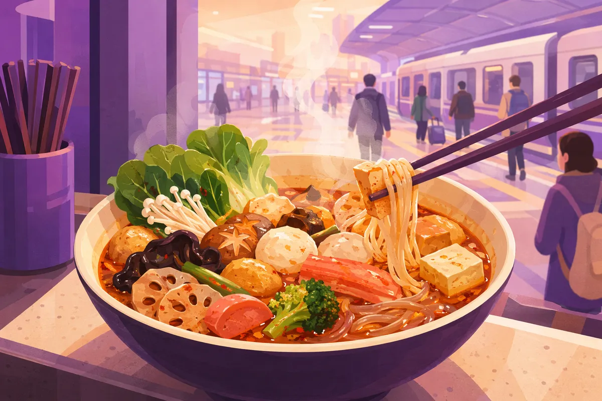 川崎駅周辺エリアの麻辣湯(マーラータン)イメージイラスト