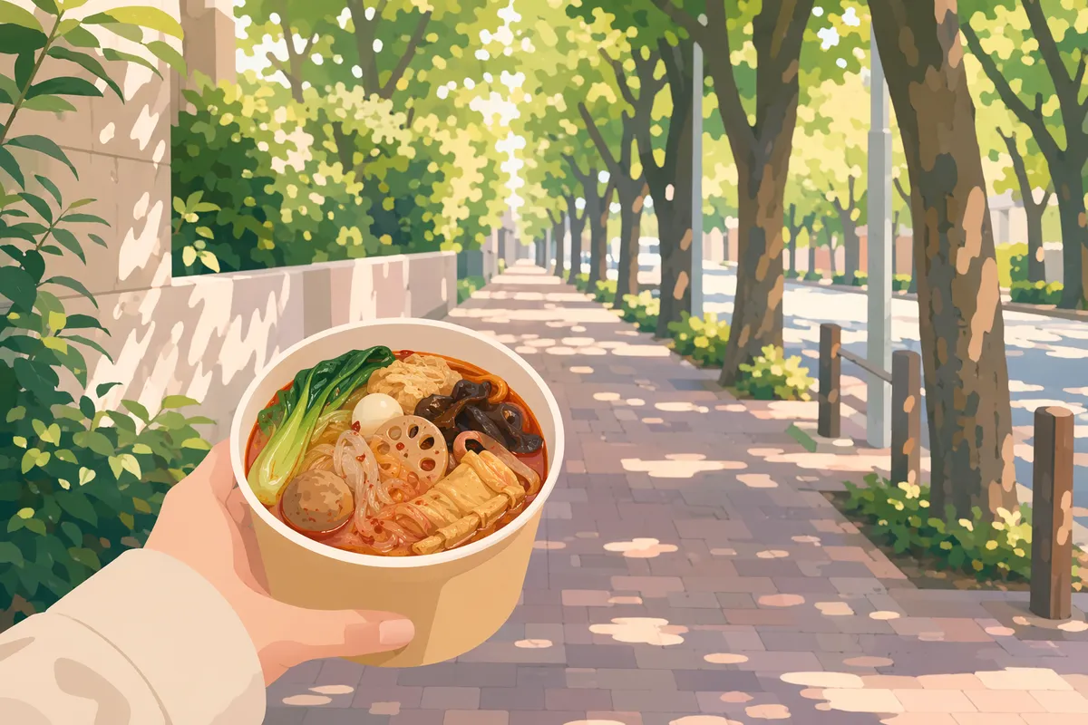 代々木・新宿南口エリアの麻辣湯(マーラータン)イメージイラスト